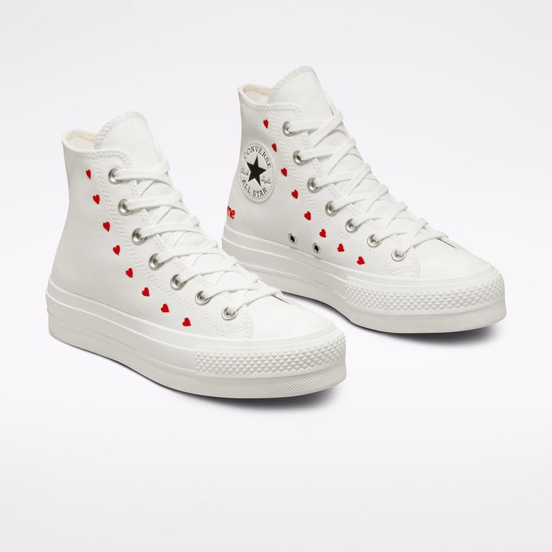 Converse Crafted With Love Chuck Taylor All Star Kadın Beyaz Platform Sneaker