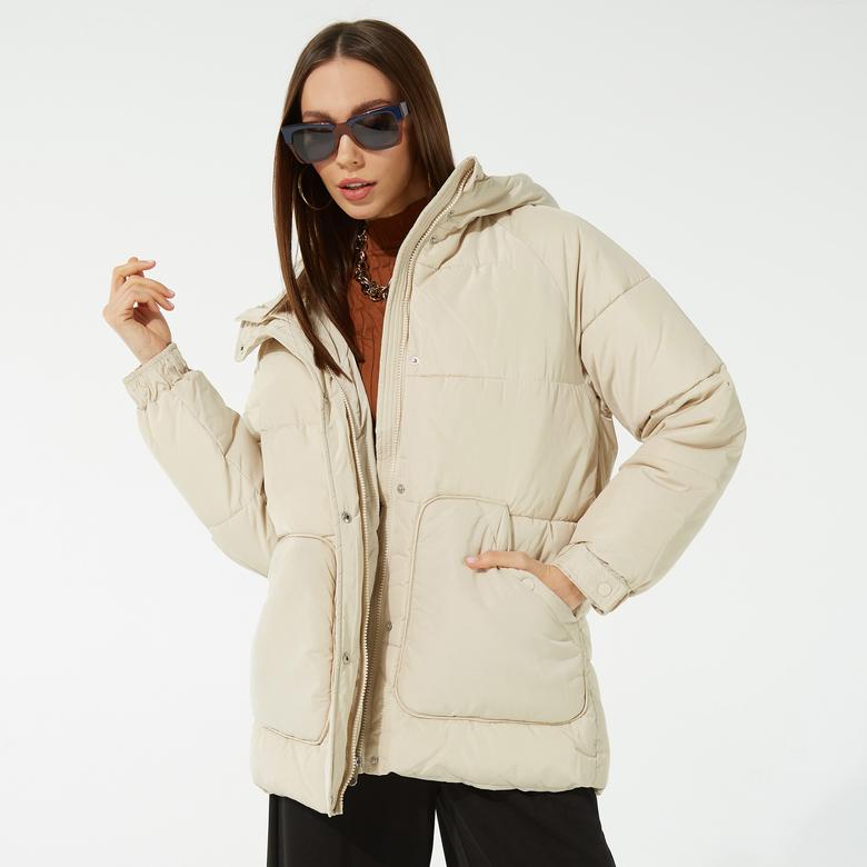 Vero Moda Kadın Bej Mont