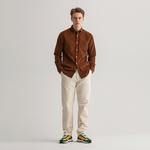 GANT Erkek Kahverengi Kadife Regular Fit Gömlek