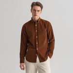 GANT Erkek Kahverengi Kadife Regular Fit Gömlek