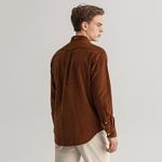 GANT Erkek Kahverengi Kadife Regular Fit Gömlek
