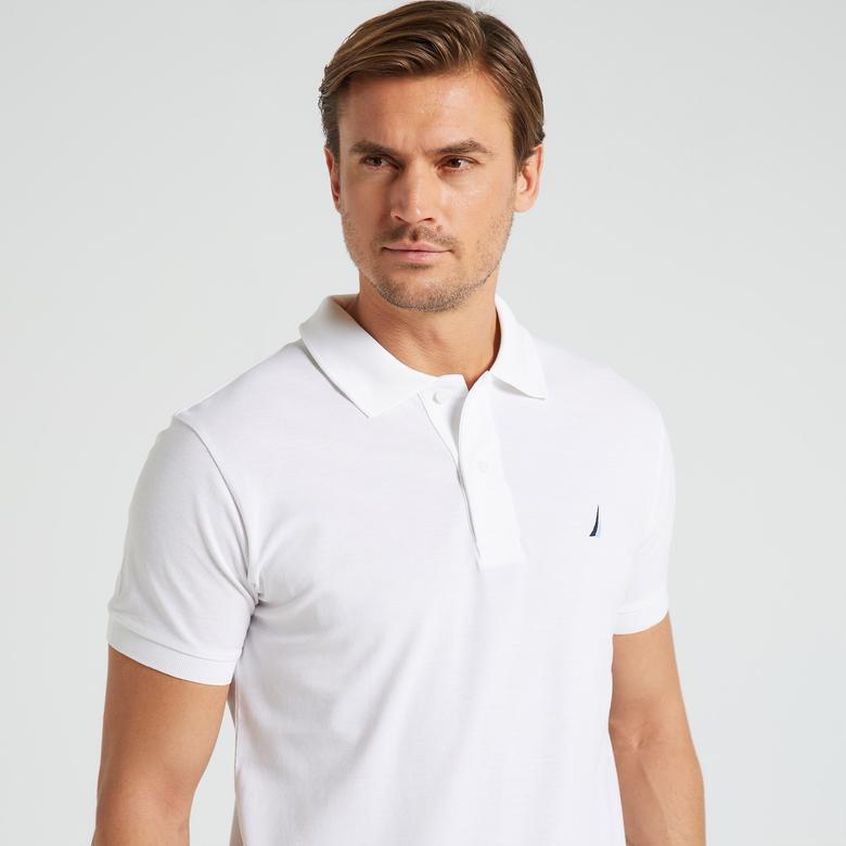 Nautica Classic Fit Erkek Beyaz Polo
