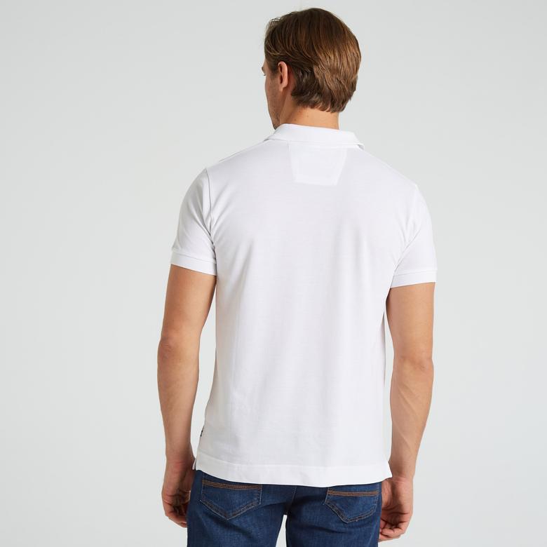 Nautica Classic Fit Erkek Beyaz Polo