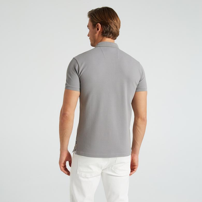 Nautica Erkek Gri Slim Fit Kısa Kollu Polo