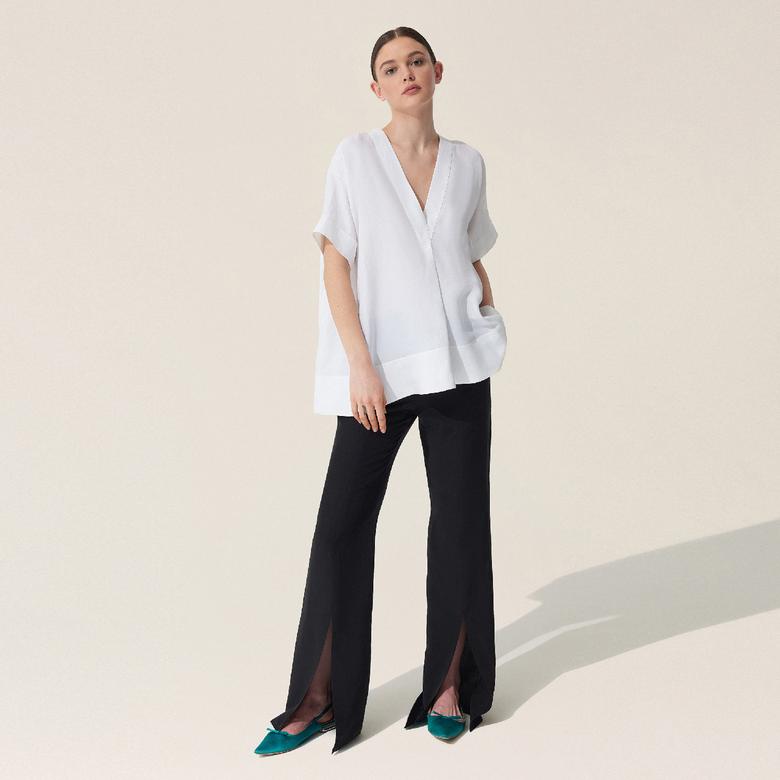 BAQA Oversize Kadın Ekru Bluz