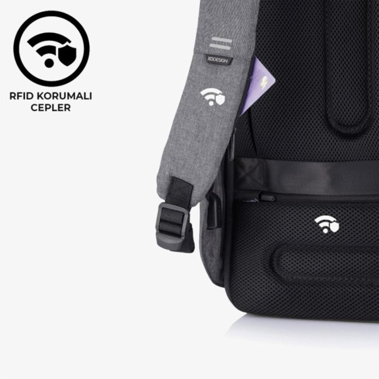 XD Design Bobby Hero Small Unisex Gri Sırt Çantası