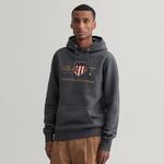 Gant Erkek Gri Regular Fit Kapüşonlu Logolu Sweatshirt