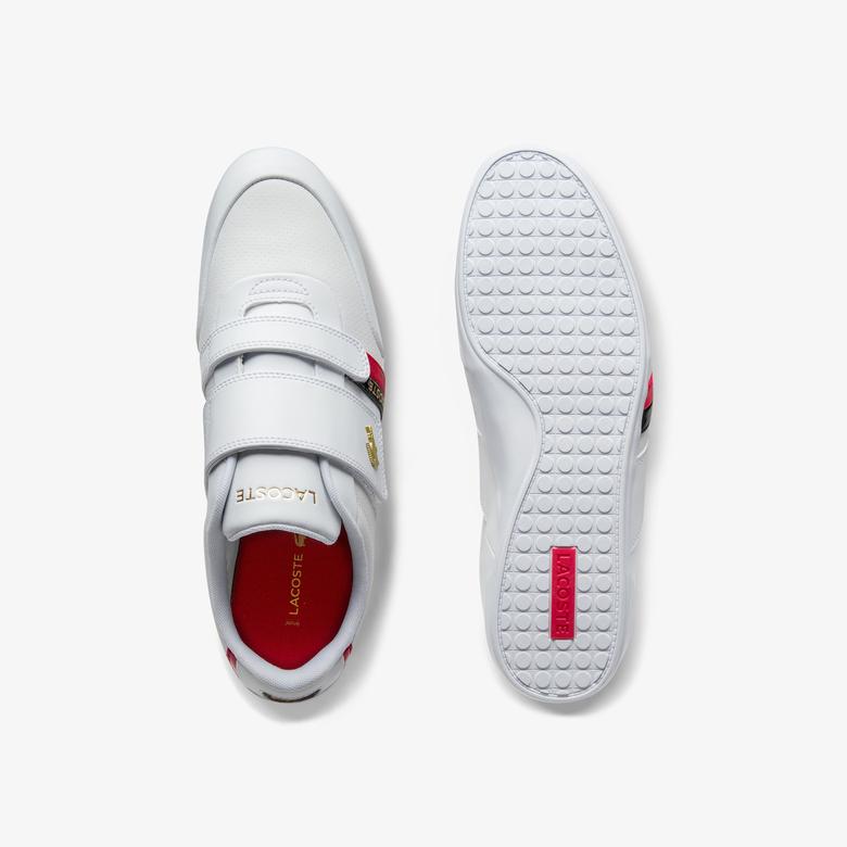 Lacoste Misano Strap 0120 1 Cma Erkek Beyaz - Kırmızı Sneaker