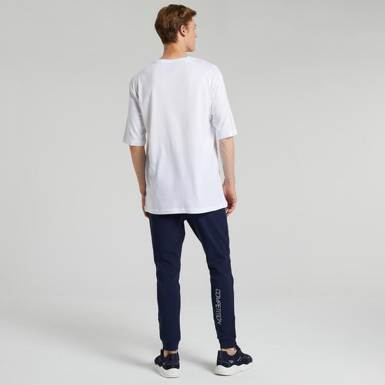 Nautica Oversize Kısa Kollu Erkek Beyaz T-shirt