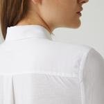 Lacoste Kadın Relaxed Fit Beyaz Gömlek