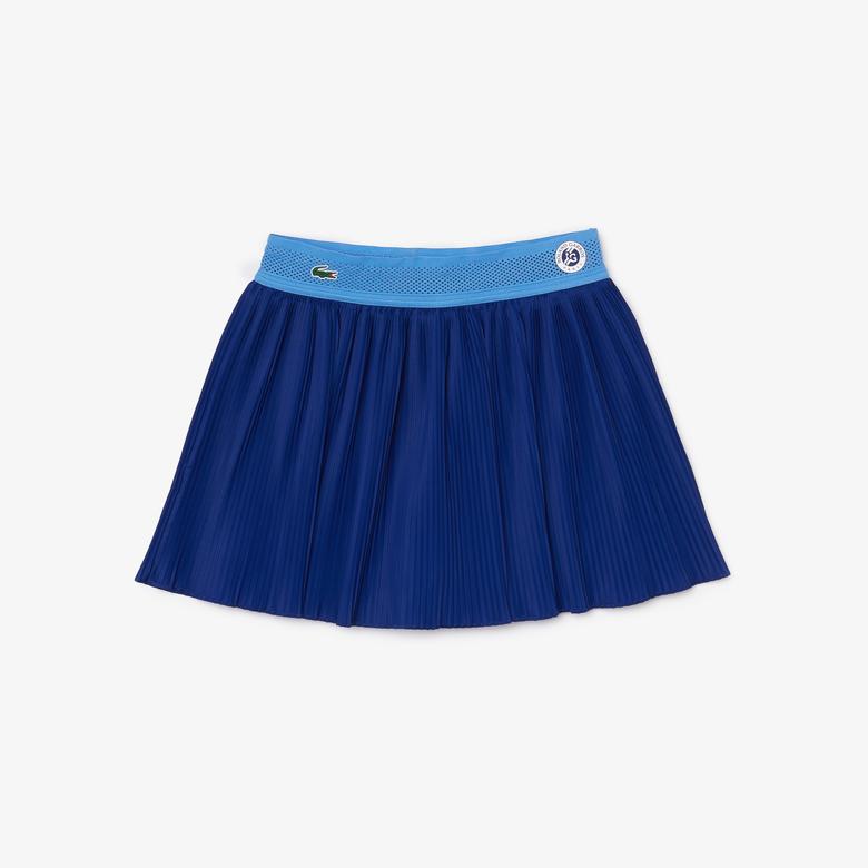 Lacoste Roland Garros Kadın Loose Fit Mavi Etek