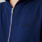 Lacoste Kadın Loose Fit Truvakar Kollu Kapüşonlu Fermuarlı Mavi Elbise