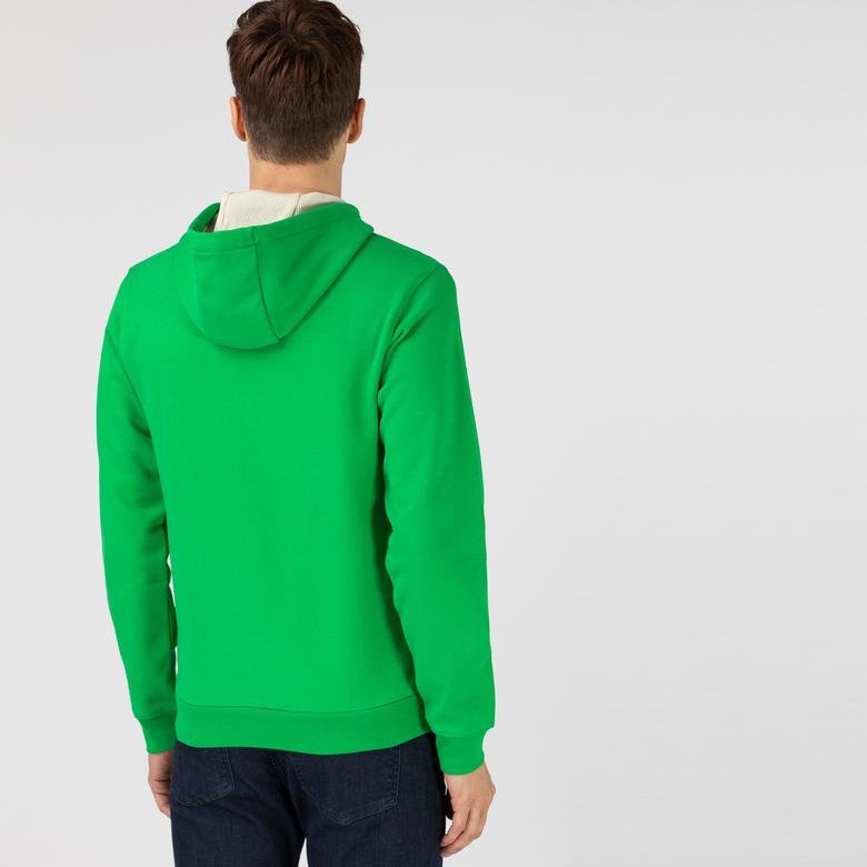 Lacoste Erkek Kapüşonlu Yeşil Sweatshirt
