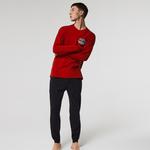 Lacoste Erkek Bisiklet Yaka Kırmızı Pijama Takımı