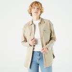 Lacoste Kadın Relaxed Fit Bej Gömlek