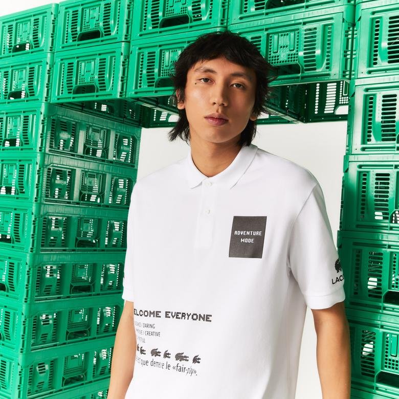 T-shirt LACOSTE X MINECRAFT, Relaxed fit Lacoste, White
