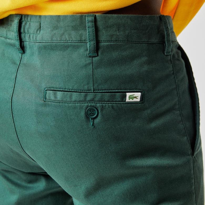 Lacoste Erkek Slim Fit Organik Pamuk Yeşil Pantolon