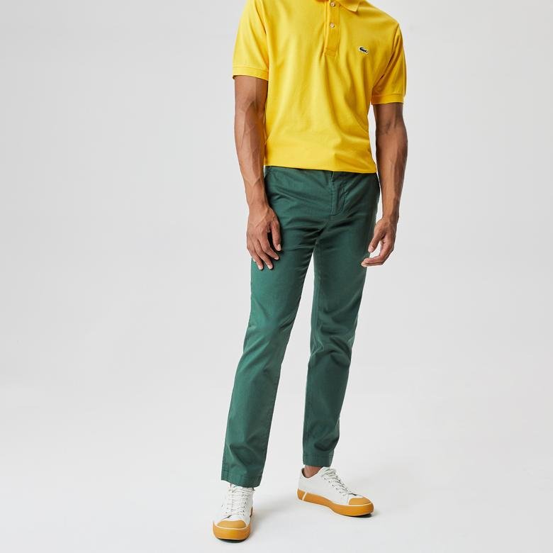 Lacoste Erkek Slim Fit Organik Pamuk Yeşil Pantolon