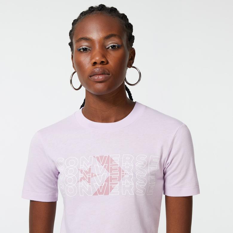 Converse Icon Play Slim Kadın Pembe T-Shirt
