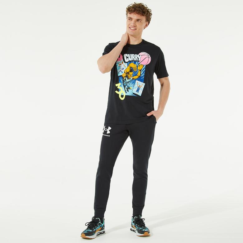 Under Armour Curry Comic Book Erkek Siyah T-Shirt