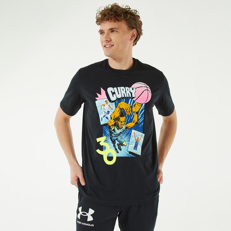 Under Armour Curry Comic Book Erkek Siyah T-Shirt