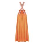 Movom Rory Criss Cross Maxi Dress Kadın Turuncu Elbise