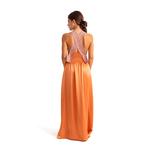 Movom Rory Criss Cross Maxi Dress Kadın Turuncu Elbise