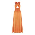 Movom Rory Criss Cross Maxi Dress Kadın Turuncu Elbise