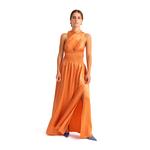 Movom Rory Criss Cross Maxi Dress Kadın Turuncu Elbise