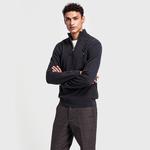 Gant Erkek Gri Regular Fit Yarım Fermuarlı Kazak