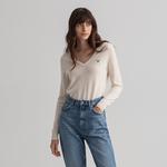 GANT Kadın Krem Regular Fit Triko Kazak