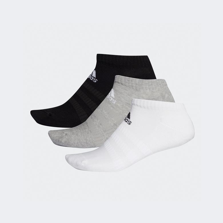 adidas Cush Low Unisex 3'lü Gri Çorap