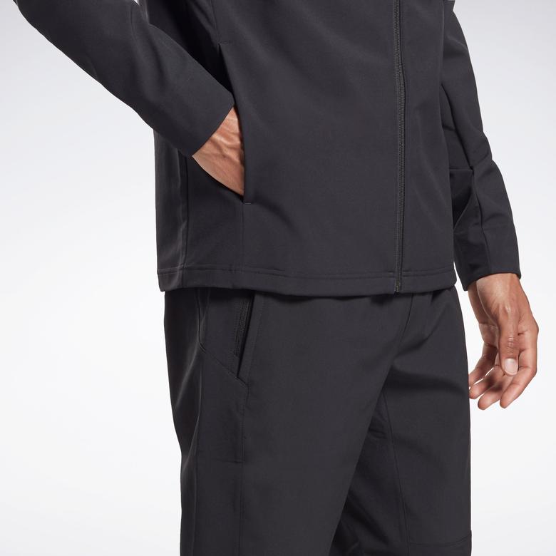 Reebok TS Thermowarm+Graph Erkek Siyah Eşofman Üstü