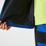 Lacoste SPORT Active Erkek Kapüşonlu Suya Dayanıklı Mavi Rüzgarlık