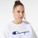 Champion Crewneck Kadın Beyaz Sweatshirt