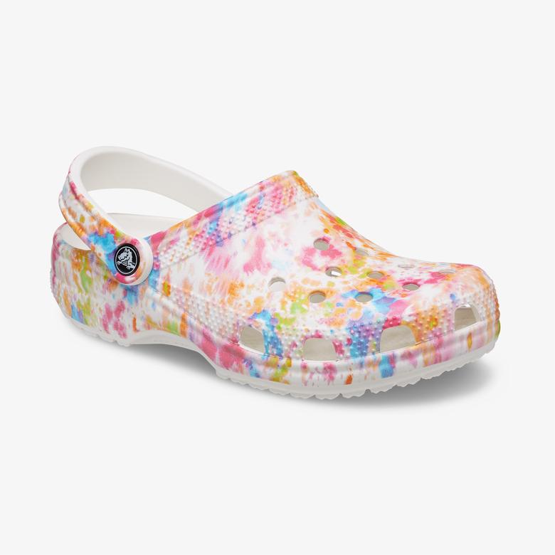 Crocs Classic Tie Dye Graphic Clog Kadın Renkli Terlik