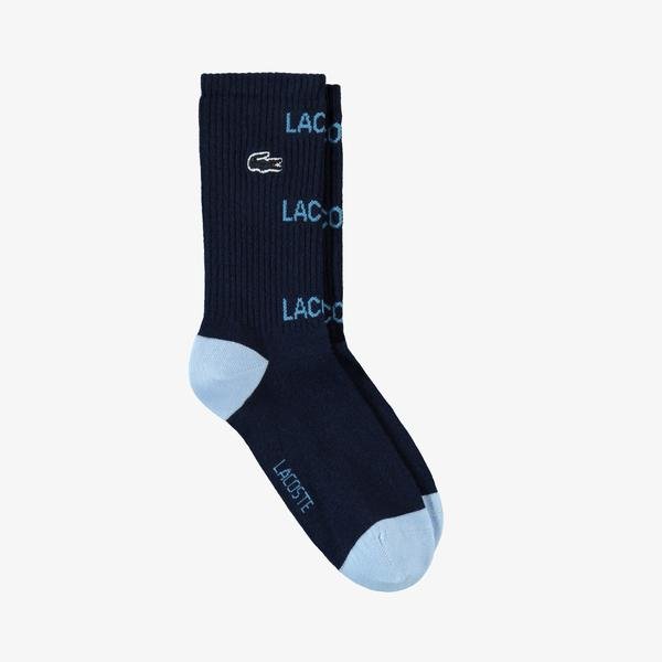 Lacoste Kadın Baskılı Lacivert Çorap