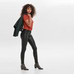 Only Onlava Faux Leather Biker Otw Noos Kadın Siyah Ceket