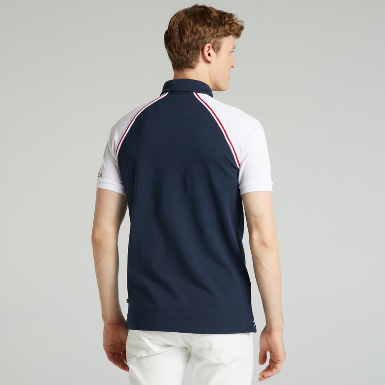 NAUTICA ERKEK LACİVERT SLIM FIT KISA KOLLU POLO