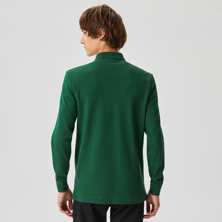 Lacoste Paris Erkek Regular Fit Uzun Kollu Yeşil Polo