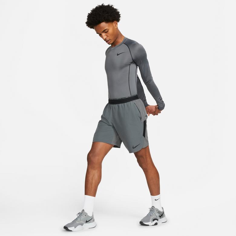 Nike Pro Dri-FIT Top Erkek Gri T-Shirt
