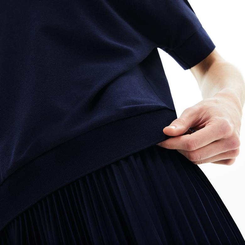 Lacoste Kadın Loose Fit Lacivert Polo