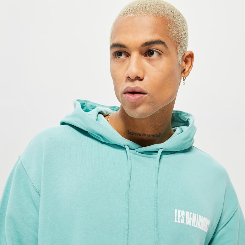 Les Benjamins Exclusives Erkek Mavi Hoodie