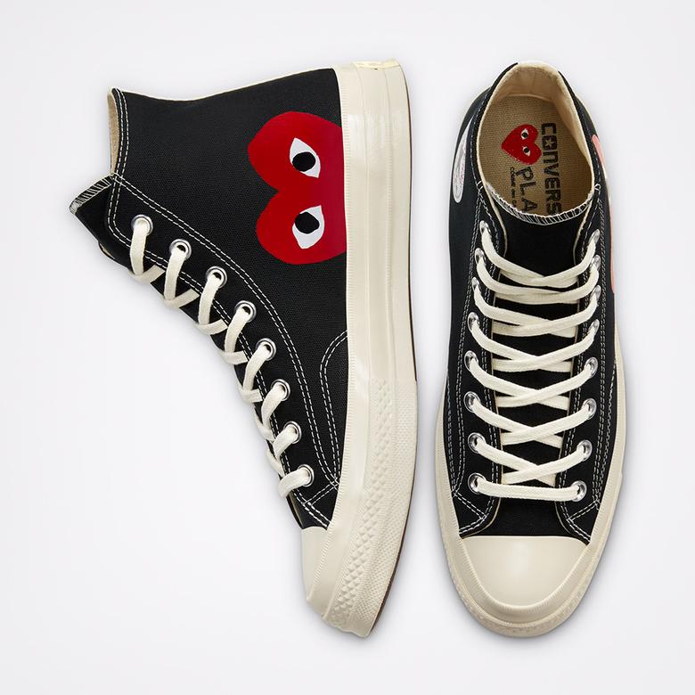 Converse Erkek Siyah, Beyaz, Kırmızı Ayakkabı