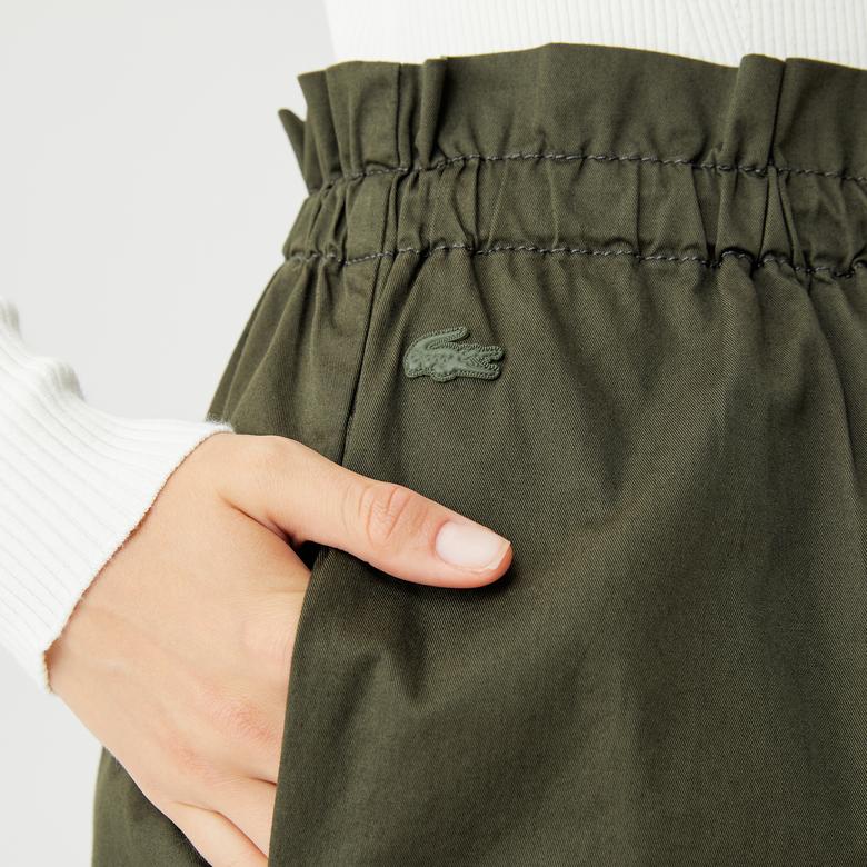 Lacoste Kadın Loose Fit Haki Etek