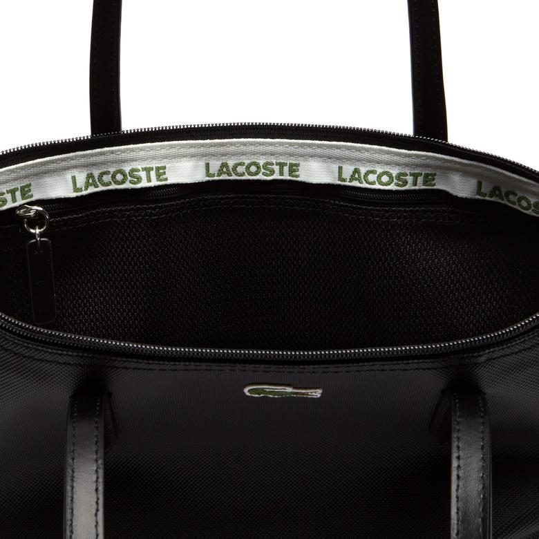 Lacoste Small L.12.12 Kadın Siyah Omuz Çantası