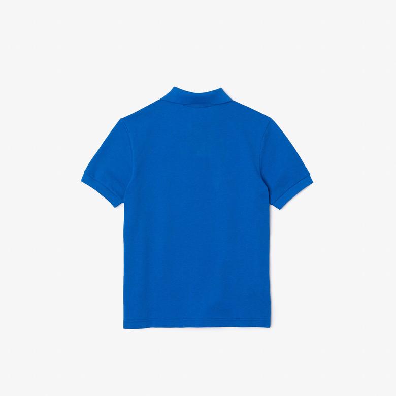 Lacoste Holiday Çocuk Organik Pamuk Baskılı Mavi Polo
