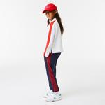 Lacoste Kız Çocuk Uzun Kollu Renk Bloklu Bej Polo