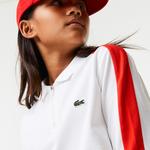 Lacoste Kız Çocuk Uzun Kollu Renk Bloklu Bej Polo