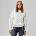 Lacoste Kadın Regular Fit Kapüşonlu Renk Bloklu Beyaz Sweatshirt